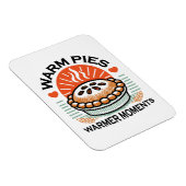 暖かいパイズウォーマーモーメント – 居心地の良い秋デザイン マグネット (右側)