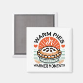 暖かいパイズウォーマーモーメント – 居心地の良い秋デザイン マグネット (正面/裏面)