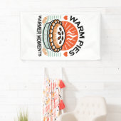 暖かいパイズウォーマーモーメント – 居心地の良い秋デザイン 横断幕 (インサイチュ)