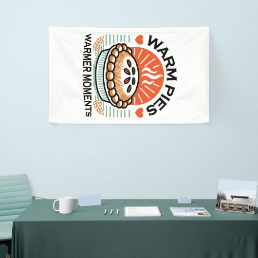 暖かいパイズウォーマーモーメント – 居心地の良い秋デザイン 横断幕 (トレードショー)