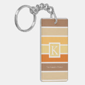 暖かいパステル秋のカラーパレット |パーソナライズされた | キーホルダー (正面左)