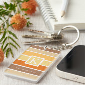 暖かいパステル秋のカラーパレット |パーソナライズされた | キーホルダー (正面右)