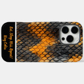 暖かいパターン(の模様が)ある色の美しい蛇皮 Case-Mate iPhoneケース (裏面 (横))