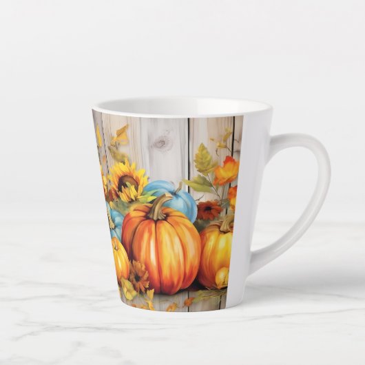 暖かいヒマワリとカボチャのラテマグ カフェラテマグ (右)