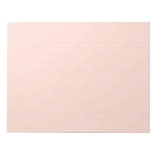 暖かいピンクのライトドットグリッドメモ帳 ノートパッド (正面)