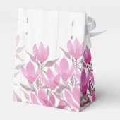 暖かいピンクのワイルドフラワーウォーターカラーハンド絵を描 フェイバーボックス (裏面サイド)