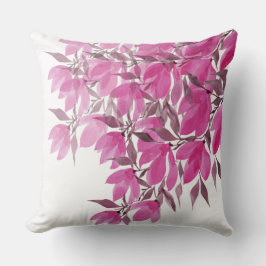 暖かいピンクの野花の水色 クッション