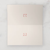 暖かいピンクの鳥結婚の歌 プレイスカード (内部開封)