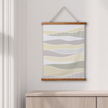 暖かいピンクイエローグリーン湾曲ストライプ抽象芸術波