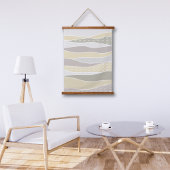 暖かいピンクイエローグリーン湾曲ストライプ抽象芸術波 吊り下げ型タペストリー