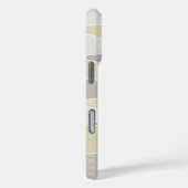 暖かいピンクイエローグリーン湾曲ストライプ抽象芸術波 Case-Mate iPhoneケース (裏面 / 右)