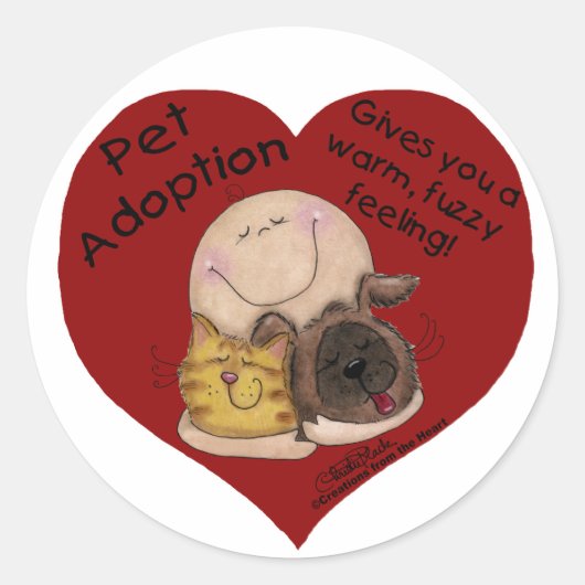 暖かいファジー感じズ!ハート ラウンドシール (正面)