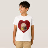 暖かいファジー感じズ！ハート Tシャツ (正面フル)