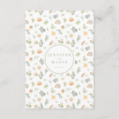 暖かいフローラbohoアーチ素朴の結婚詳細カード エンクロージャーカード (裏面)