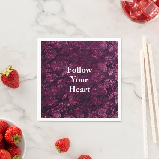 暖かいブルゴーニュフローラ スタンダードカクテルナプキン (インサイチュ)