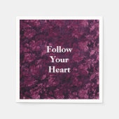 暖かいブルゴーニュフローラ スタンダードカクテルナプキン (正面)