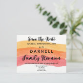 暖かいブ絵を描ラシファミリ懇親会日付の保存 案内ポストカード (スタンド正面)