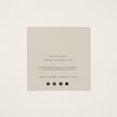 暖かいベージュのミニマリストイヤリングディスプレイカード (裏面)