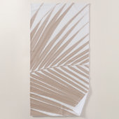 暖かいベージュカリブので青々としたパーム#1 #tropical ビーチタオル (正面)