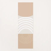 暖かいベージュ太陽アーチバランス#2 ヨガマット (正面)