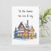 暖かいホリデーシーズンのクリスマスをお祈りします シーズンカード (スタンド正面)