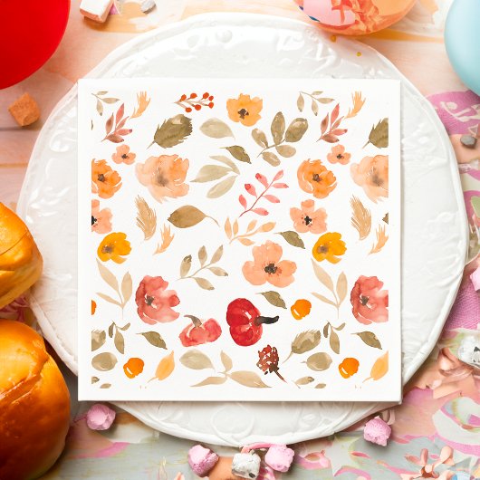 暖かいボホリトルカボチャ秋ベビーシャワー スタンダードカクテルナプキン