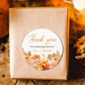 暖かいボホリトルカボチャ秋ベビーシャワー ラウンドシール