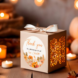 暖かいボホリトルカボチャ秋ベビーシャワー ラウンドシール