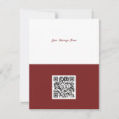 暖かいモノクロ企業のQRコードクリスマスツリー シーズンカード (裏面)