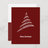 暖かいモノクロ企業のQRコードクリスマスツリー シーズンカード (正面/裏面)