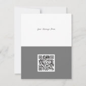 暖かいモノクロ企業のQRコードクリスマスツリー シーズンカード (裏面)