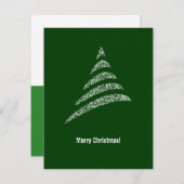 暖かいモノクロ企業のQRコードクリスマスツリー シーズンカード (正面/裏面)