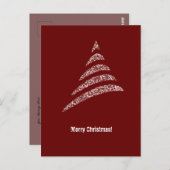 暖かいモノクロ企業のQRコードクリスマスツリー ポストカード (正面/裏面)