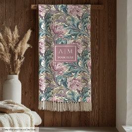 暖かいモリスインスパイアプインペネル伝統毛布 フリースブランケット