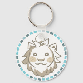 暖かいライオン&爽やか青タイル キーホルダー