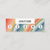 暖かいレインボー自然ミニマリスト手作りストライプ ロイヤリティカード (正面)