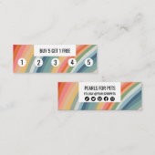 暖かいレインボー自然ミニマリスト手作りストライプ ロイヤリティカード (正面/裏面)