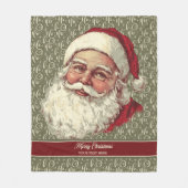 暖かいレトロサンタフリースブランケットforクリスマスおもしろい フリースブランケット (正面)