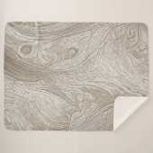 暖かいヴィンテージ古いウッドブランケインスパイアット シェルパブランケット (正面(横))