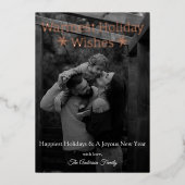 暖かい休日のウィズスノーフレーク写真フォイルカード 箔シーズンカード (正面)