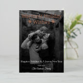 暖かい休日のウィズスノーフレーク写真フォイルカード 箔シーズンカード (立ち正面)