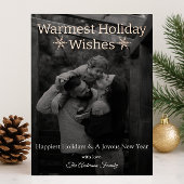 暖かい休日のウィズスノーフレーク写真フォイルカード 箔シーズンカード