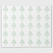 暖かい休日の希望クリスマスメッセージ ラッピングペーパー (フラット)