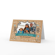 暖かい休日の願い。クリスマスフォトカード