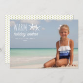 暖かい休日の願い |休日のフォトグリーティング シーズンカード (正面/裏面)