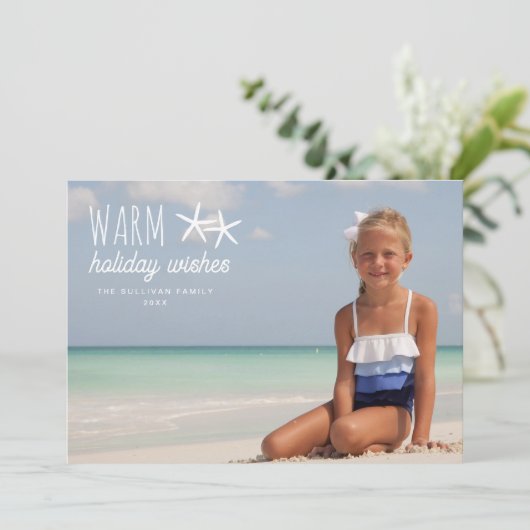 暖かい休日の願い |休日のフォトグリーティング シーズンカード (スタンド正面)