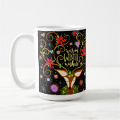 暖かい冬がキュートなトナカイデザイン コーヒーマグカップ (左)