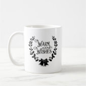 暖かい冬がクリスマス・マグカップを願う コーヒーマグカップ (左)