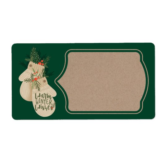 暖かい冬のウィズフェスティバルクリスマスイッツ ラベル (正面)