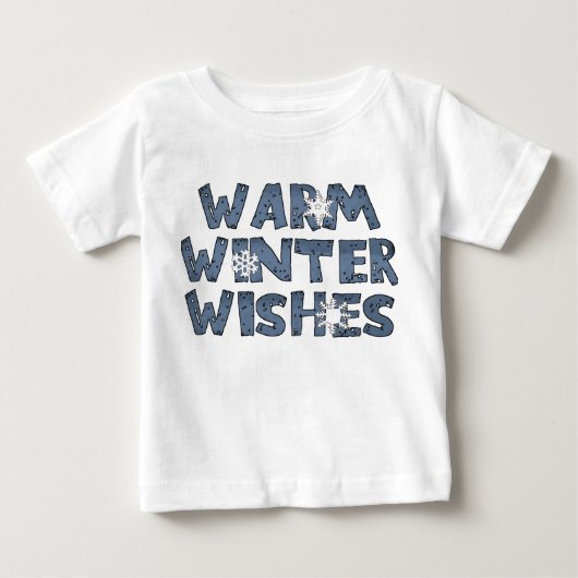 暖かい冬のウィズホリデーズTシャツ ベビーTシャツ (正面)